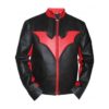Batman Black Red Emblem Original Leather Jacket