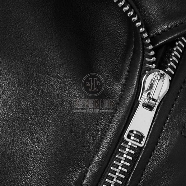 Black Stylish Flared Leather Jacket