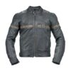 Checker Designed Biker Vintage Genuine Leather Jacket