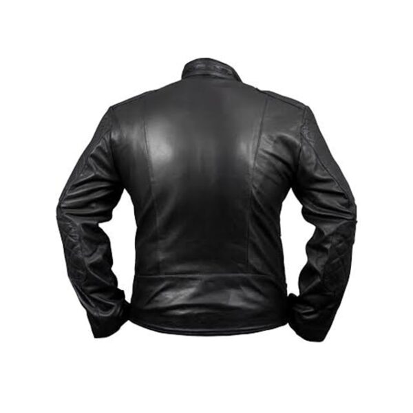 Chris Brown Aviator Leather Jacket Back