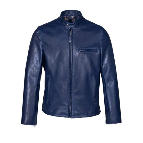 Classic Blue Genuine Biker Leather Jacket