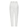 Cropped- apered Loose Fit Lambskin Leather Pants