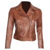 Elisa Women's Light Brown Leather Jacket