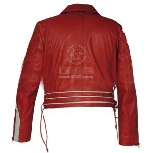 Freddie Mercury Red Leather Jacket back