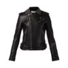 Hand Crafted Silver Studded Biker Leather Jacket