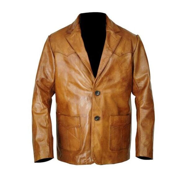 Leonardo Dicaprio Once Upon a Time in Hollywood Brown Leather-Jacket