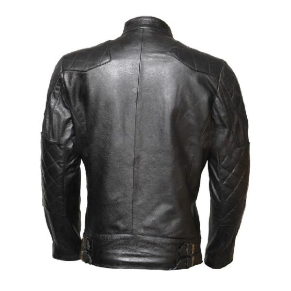 LHO Revit Black Leather Jacket Back