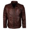 classic fashion cafe racer motorcycle leather jacket