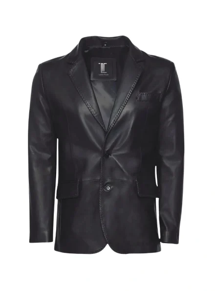 Theodore men's Western design leather blazer