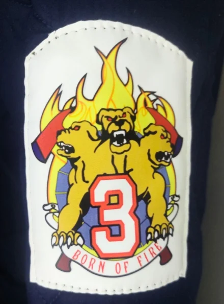 Chicago Fire Kelly Severide Taylor Kinney quilted jacket sleeve's print