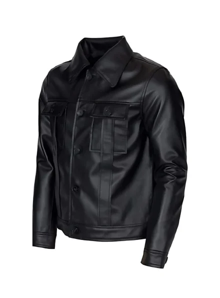 Elvis Presley inspired rockstar concert leather jacket side