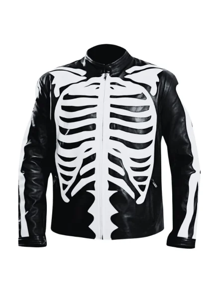 Rob Zombie skeleton bones leather jacket