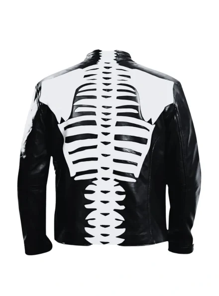 Rob Zombie skeleton bones leather jacket back