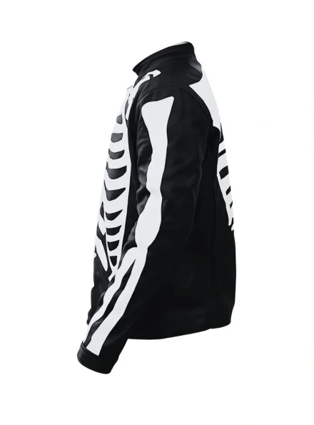 Rob Zombie skeleton bones leather jacket side view