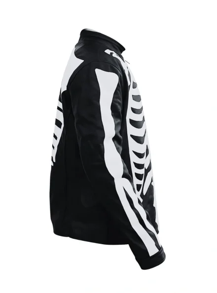 Rob Zombie skeleton bones leather jacket sleeves