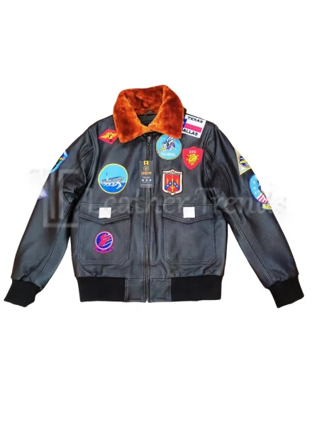 Top Gun Tom Cruise Aviator leather black jacket
