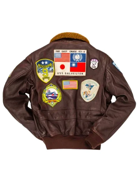 Top Gun Tom Cruise Aviator leather jacket For men's back