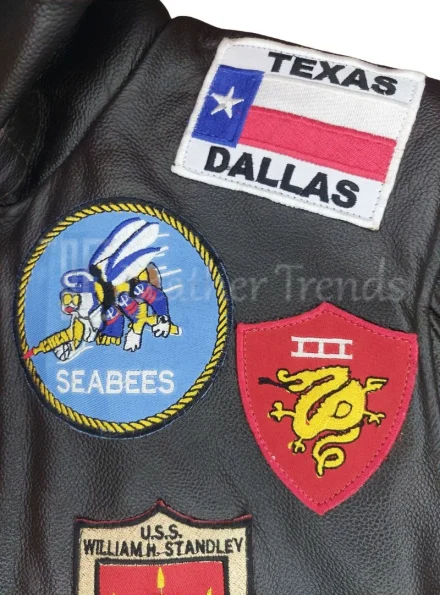 Top Gun Tom Cruise jacket front badges