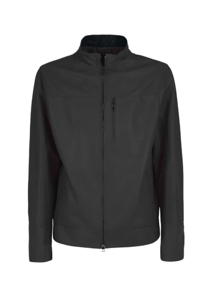 luxury black biker style Geox Ottaya leather jacket