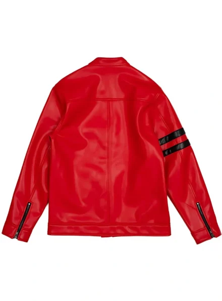 Ben 10 Alien Force Albedo red leather jacket back