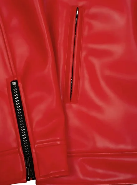 Ben 10 Alien Force Albedo red leather jacket zipper