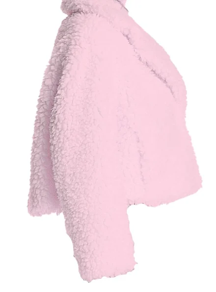 Enid Sinclair Inspired Emma Myers pink fur coat side