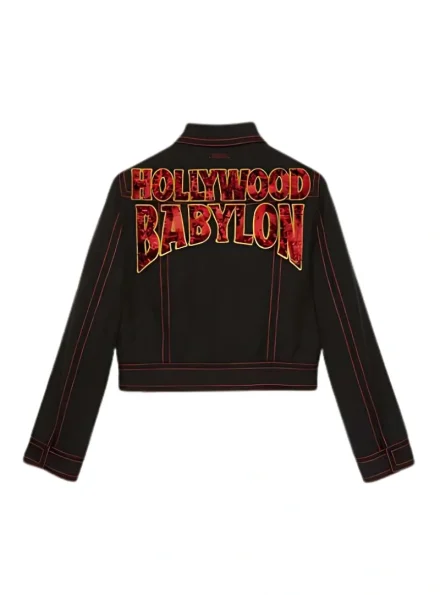 Jenna Ortega cropped Hollywood Babylon jacket back