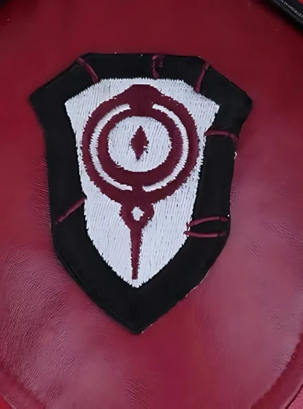 LOL red cosplay VI Arcane red leather jacket patch