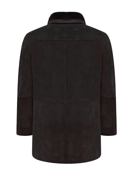 McKinley Cappuccino Longmire black coat for men backside