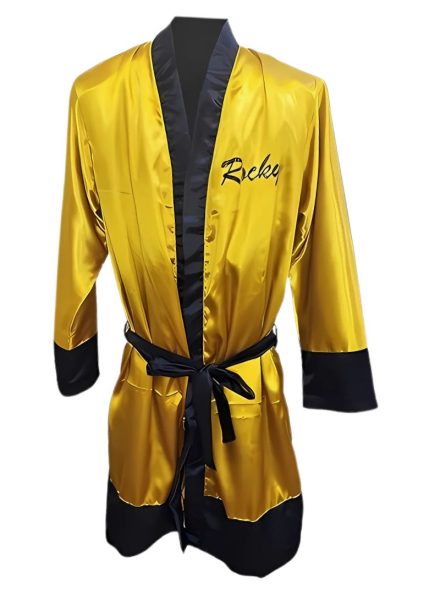 Rocky III Sylvester Italian Stallone yellow long boxing robe