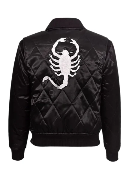 Ryan Gosling Drive scorpion bomber jacket black back