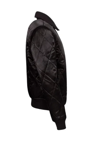 Ryan Gosling Drive scorpion bomber jacket black side view