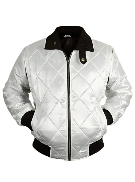 Ryan Gosling Drive scorpion bomber jacket white