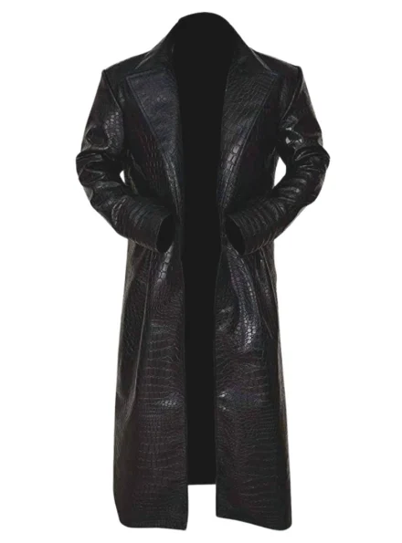 The Matrix Laurence Fishburne Morpheus leather trench coat