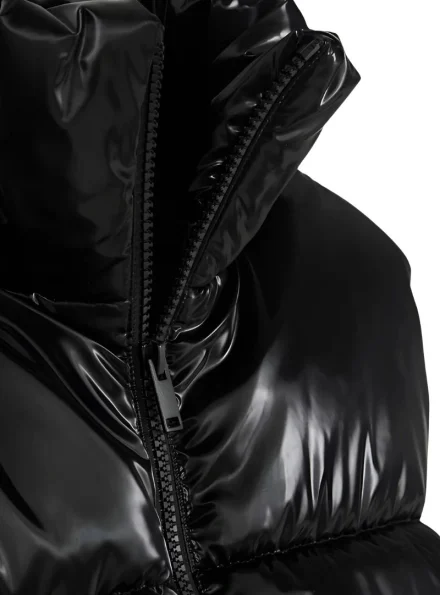 Wednesday quilted puffer vest collar