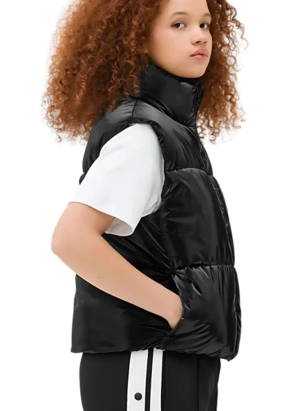 Wednesday quilted puffer vest side