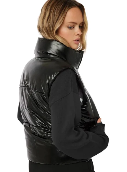 Wednesday season 2 camping trip quilted puffer vest back