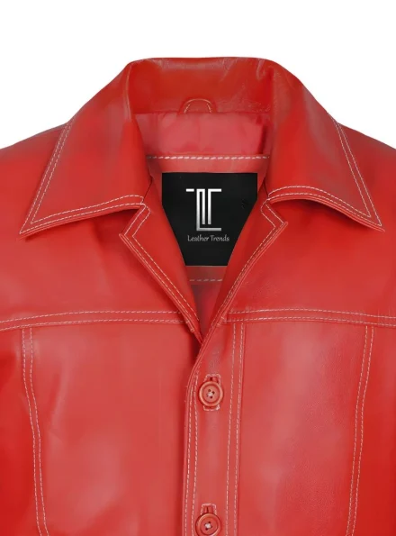 blazer style Tyler Durden Fight Club leather jacket collar