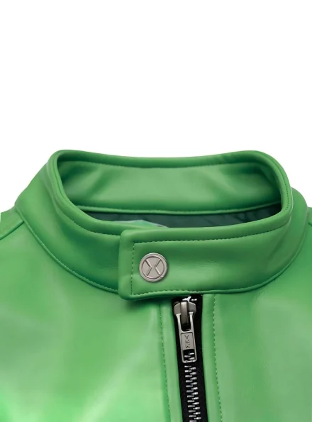 boys iconic Alien Swarm Ben 10 green jacket collar