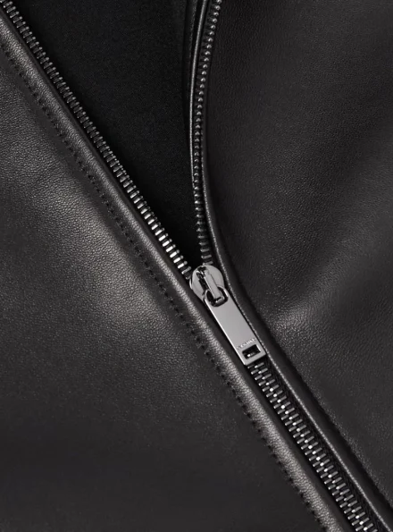 genuine leather black hooded leather jacket men zipper