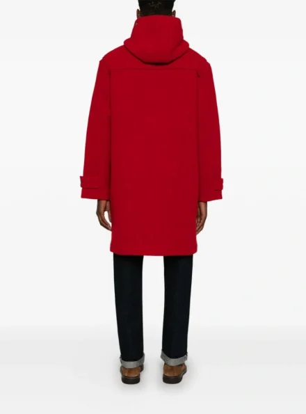 men's red wool Ralph Lauren duffle coat back