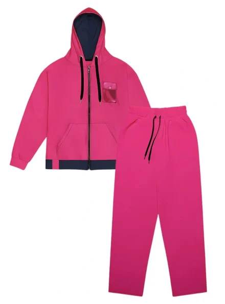 unisex soldier cosplay Squid Game guard pink costume