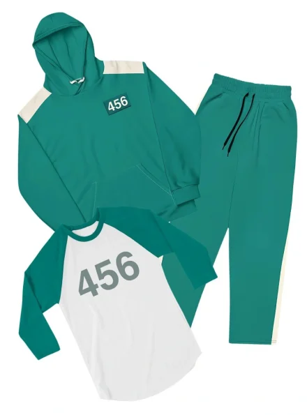 unisex tracksuit Squid Game green hoodie cosplay