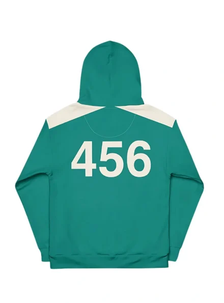 unisex tracksuit Squid Game green hoodie cosplay hoodie backside