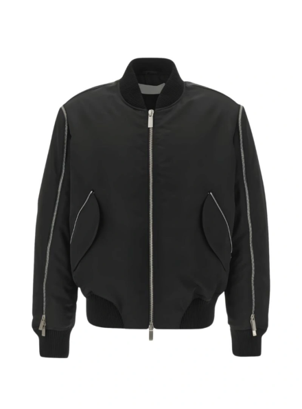 Men's Classic Zip-Up Oversized Bomber Jacket