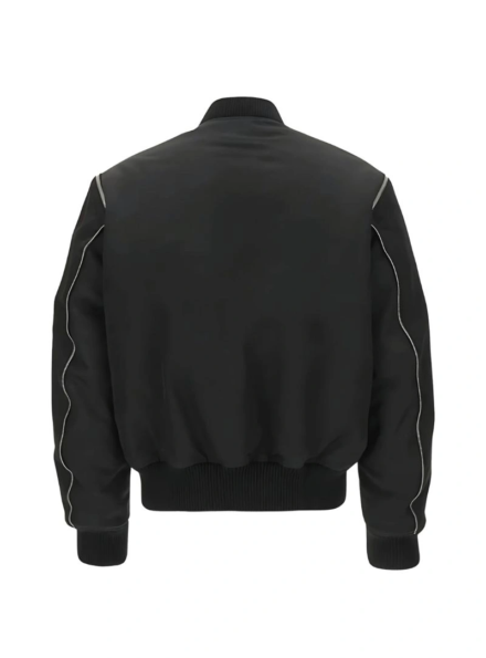 Men’s Casual Zip-Up Bomber Jacket backside
