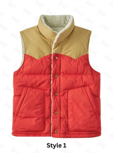 Noah Schnapp Stranger Things Will Red Puffer Vest Front Style 1