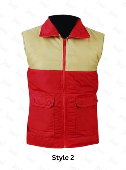 Noah Schnapp Stranger Things Will Red Puffer Vest Front Style 2