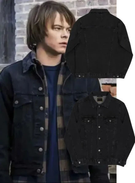 Stranger Things Byer's Jonathan Black Denim Jacket