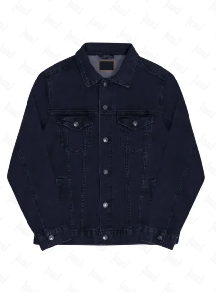Stranger Things Byer's Jonathan Black Denim Jacket Front